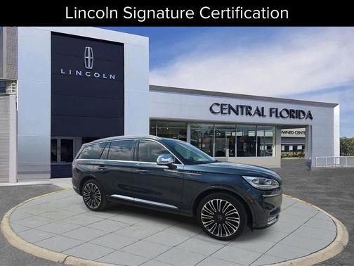 Flight Blue Metallic Clearcoat 2022 Lincoln Aviator Black Label AWD