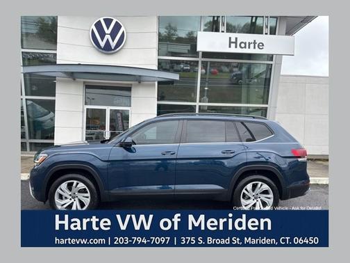 Tourmaline Blue Metallic 2021 Volkswagen Atlas 3.6 V6 SE w/ Technology
