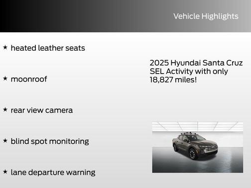 2025 Hyundai SANTA CRUZ SEL Activity