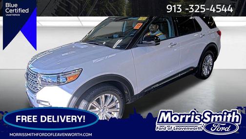 Star White Metallic Tri-Coat 2022 Ford Explorer Limited