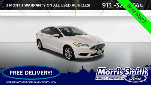 White Platinum Metallic Tri-Coat 2017 Ford Fusion SE