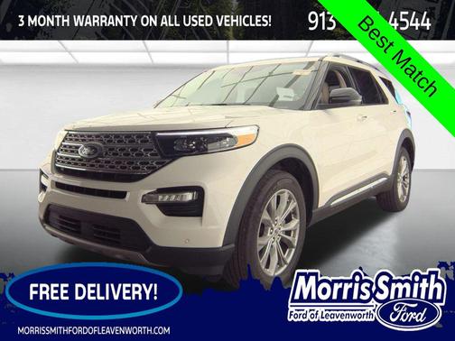 Star White Metallic Tri-Coat 2023 Ford Explorer Limited