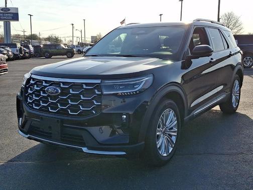 Agate Black Metallic 2025 Ford Explorer Platinum