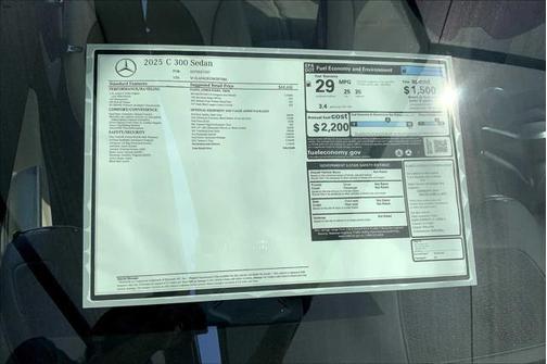 2025 Mercedes-Benz C-Class C 300
