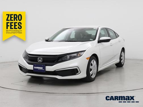 White 2021 Honda Civic LX