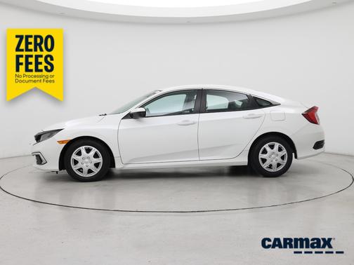 White 2021 Honda Civic LX