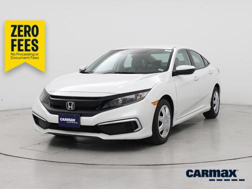White 2021 Honda Civic LX