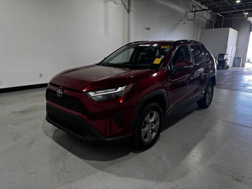 Red 2022 Toyota RAV4 Hybrid XLE