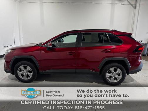 Red 2022 Toyota RAV4 Hybrid XLE