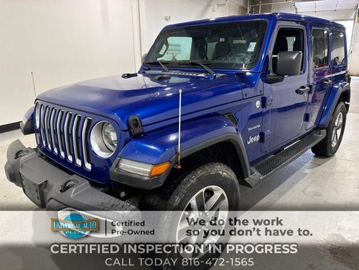 Ocean Blue Metallic Clearcoat 2019 Jeep Wrangler Unlimited Sahara