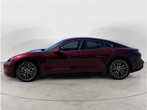 Cherry Metallic 2021 Porsche Taycan Turbo
