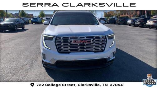 White Frost Tricoat 2025 GMC Acadia Denali
