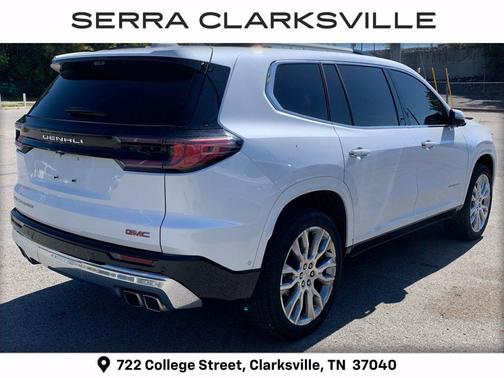 White Frost Tricoat 2025 GMC Acadia Denali