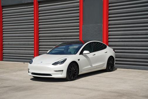 White 2021 Tesla Model 3 Performance