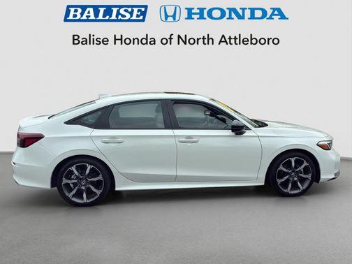Platinum White Pearl 2026 Honda Civic Hybrid Sport Touring