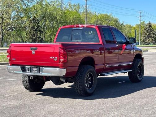 Flame Red Clear Coat/Light Khaki Metallic Clear Coat 2008 Dodge Ram 2500 Laramie Quad Cab