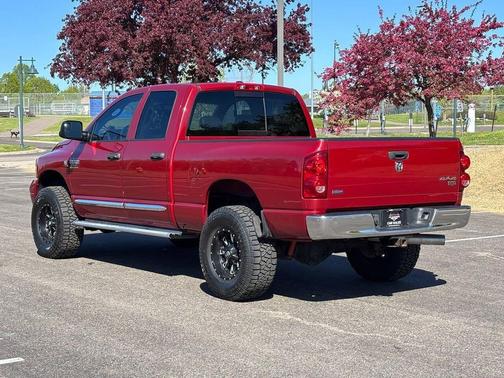 Flame Red Clear Coat/Light Khaki Metallic Clear Coat 2008 Dodge Ram 2500 Laramie Quad Cab