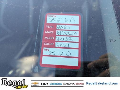 2021 Nissan Versa 1.6 SV