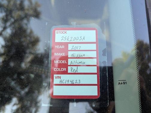 2017 Nissan Altima 2.5 SR