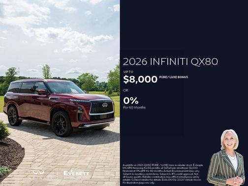 Radiant White 2026 INFINITI QX80 Luxe