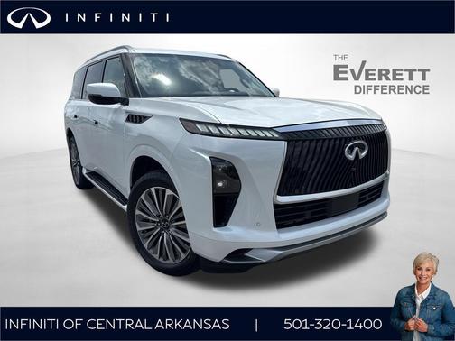 Radiant White 2025 INFINITI QX80 Luxe