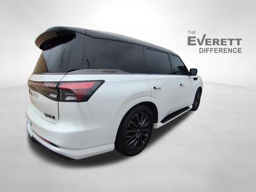 Radiant White/Black Obsidian 2025 INFINITI QX80 AUTOGRAPH AWD