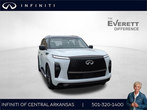 Radiant White/Black Obsidian 2025 INFINITI QX80 AUTOGRAPH AWD