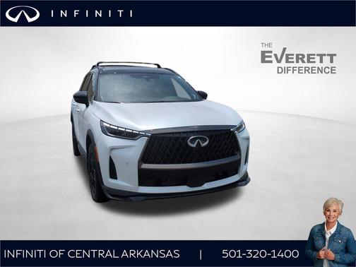 Radiant White/Black Obsidian 2026 INFINITI QX60 SPORT AWD