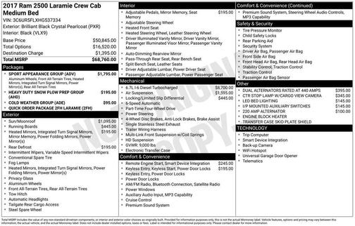 2017 RAM 2500 Laramie Crew Cab 4x4 6'4' Box