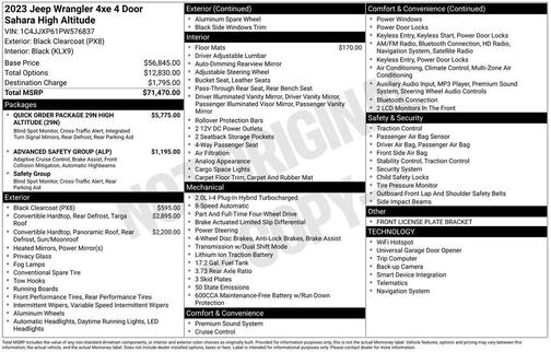 Black Clearcoat 2023 Jeep Wrangler 4xe Sahara High Altitude