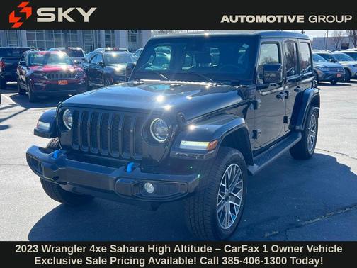 Black Clearcoat 2023 Jeep Wrangler 4xe Sahara High Altitude
