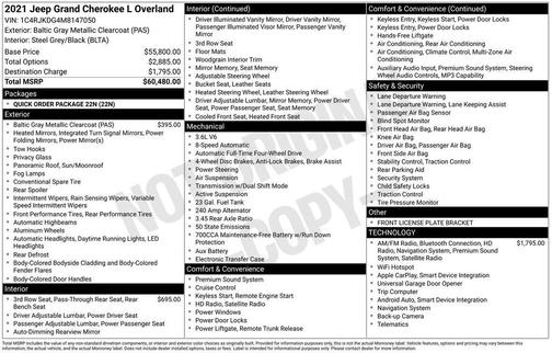 2021 Jeep Grand Cherokee L Overland