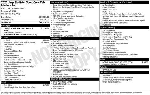 2025 Jeep Gladiator Sport