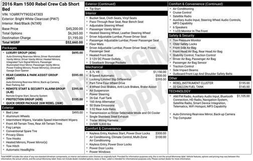 2016 RAM 1500 Rebel