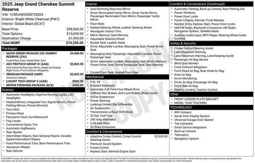 2025 Jeep Grand Cherokee Summit