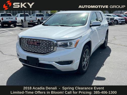 White Frost Tricoat 2018 GMC Acadia Denali
