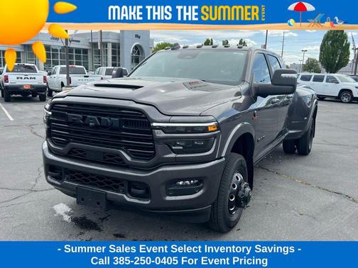 Granite Crystal Metallic Clearcoat 2025 RAM 3500 Laramie Mega Cab 4x4 6'4' Box