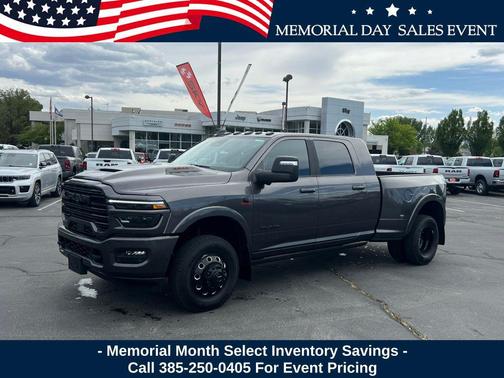 Granite Crystal Metallic Clearcoat 2025 RAM 3500 Laramie Mega Cab 4x4 6'4' Box