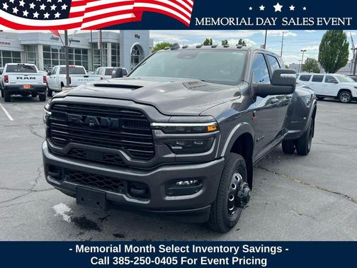 Granite Crystal Metallic Clearcoat 2025 RAM 3500 Laramie Mega Cab 4x4 6'4' Box