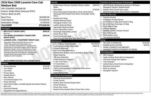 2024 RAM 2500 Laramie Crew Cab 4x4 6'4' Box