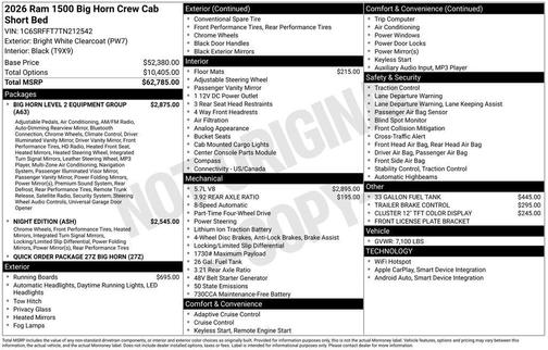 2026 RAM 1500 Big Horn/Lone Star
