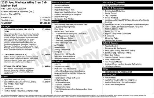 2025 Jeep Gladiator Willys