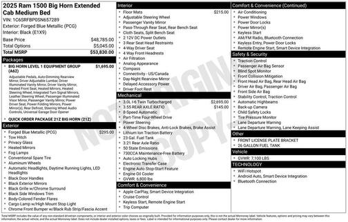 2025 RAM 1500 Big Horn/Lone Star