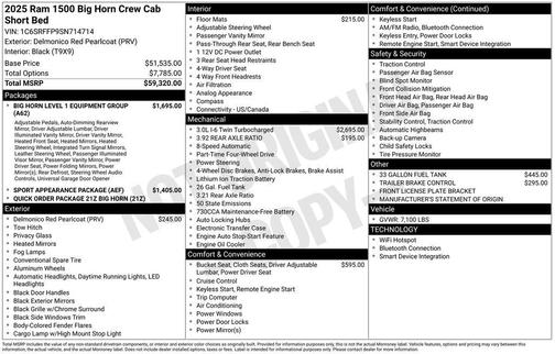 2025 RAM 1500 Big Horn/Lone Star