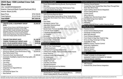 2025 RAM 1500 Limited