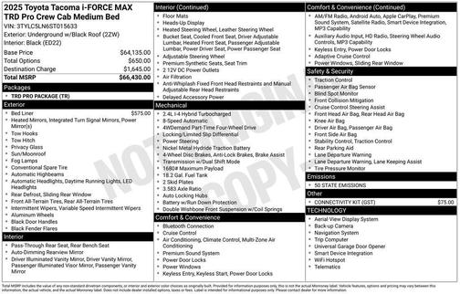 2025 Toyota Tacoma TRD Pro