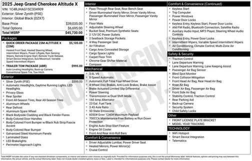 2025 Jeep Grand Cherokee Altitude