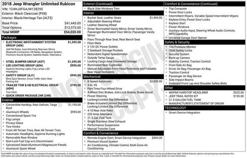 2018 Jeep Wrangler Unlimited Rubicon
