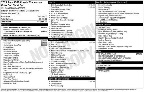2021 RAM 1500 Tradesman