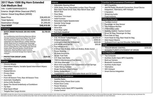 2017 RAM 1500 Big Horn